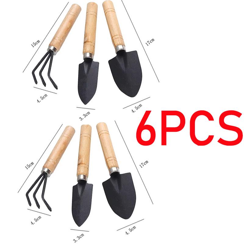 3PCS Planting Tools Mini Digging Weeding Garden Tool Set for Indoor Flower Pot Cactus Vegetables Small Plants Garden BZQ01