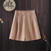 Women's Khaki Tencel-Linen Wide Leg Summer Pants - 2025 Collection, Lightweight, Loose & Slimming Fit