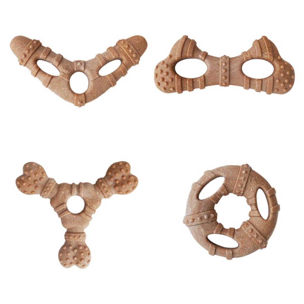 Dog Chew Toy Gnawing Bone Shape Toothbrush Stick Entertainment for Medium Large Dogs Teeth Cleaning Playtime