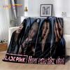 Black Pink Kpop Star Girl Group Soft Plush Blanket,Flannel Blanket Throw Blanket for Living Room Bedroom Bed Sofa Picnic Cover