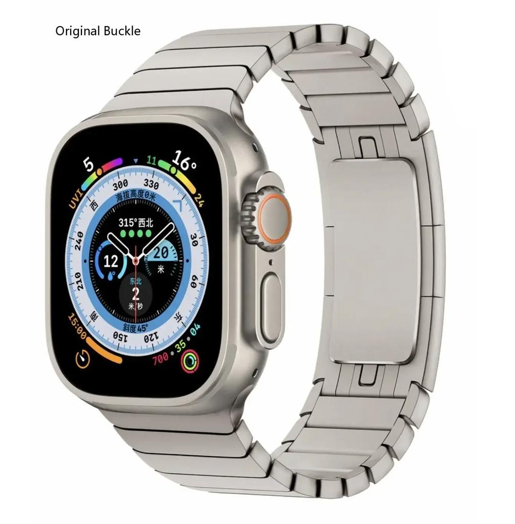 Stainless Steel Band for Apple Watch Ultra 2 49mm 46mm 45 44 42 Luxury Metal Frost Strap Bracelet for IWatch Series10 9 8 7 6 SE