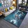 Dynamic Soccer Player Design Carpet with Lightning Effect for Living Room Suitable for Use As an Anti-slip for Living Room Bedroom Sofas