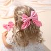 BABY BOWS 2Pcs Starry Dots Red Velvet Bow Hair Pins Hair Clips Kids Girls Lovely Barrettes Ponytail Holder Headwear Accessories