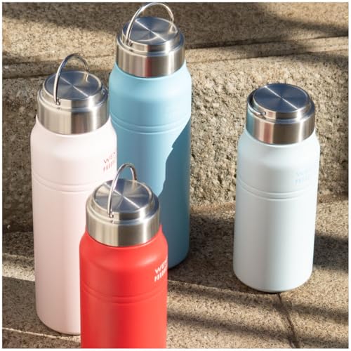 Atlas 700ml Vacuum Insulated Stainless Steel Water Bottle, Cold/Hot Water Capacity, Lightweight, Direct Drinking, Easy to Clean, Outdoor, WENS Sea Sal