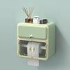 Bathroom Toilet Paper Holder Perfume Shelf Waterproof Toilet Plastics Drawer Paper Box Wall-mounted Sanitary Pad Storage Box