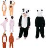 Stylish Animal Flannel Onesie Pajamas For Kids Soft Sleepwear Perfect For Home Lounging