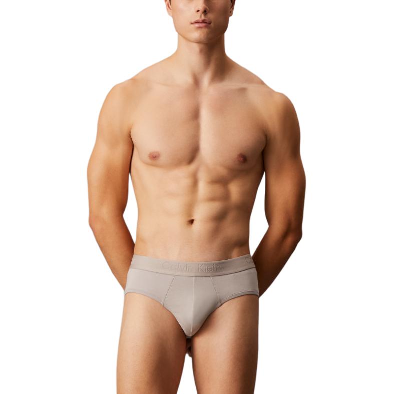 Calvin Klein Solid Color Waistband Letter Minimalist Comfortable Low Rise Underwear Men underwear Light-Gray NB3978-OQ9