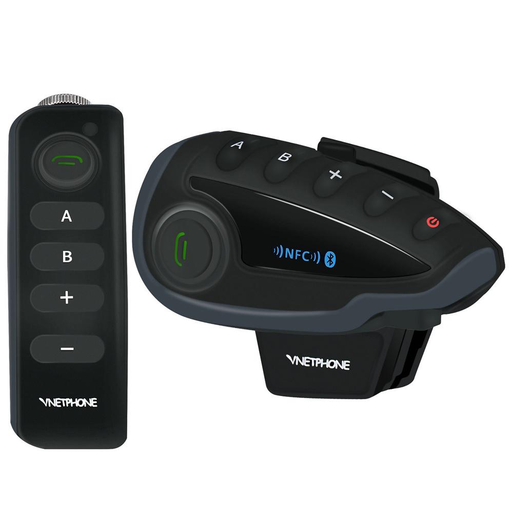 1× Motorcycle Helmet Bluetooth Interphone Headset NFC Remote Control Full Duplex