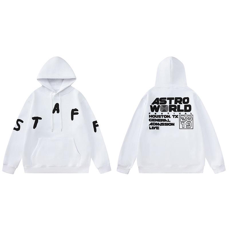 Travis Scott Inverted Hook Fleece Hoodie & Lässige Hose für Herren/Damen