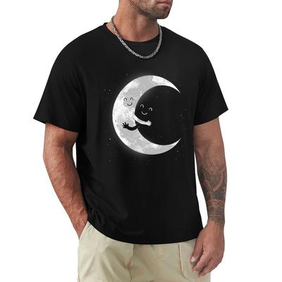 Moon Hug TShirt Tees Rapper Graphic Tees Fashion Shirts Customs Anime Shirts Men
