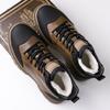 2026 Fashion Men's Warm Winter Boots Genuine Leather Upper with Thick Furry Lining & Anti-Slip Sole for Cold Weather Activities