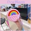 Cute Mini Silicone Coin Purse Colorful Rainbow Design Ideal For Childrens Daily Use