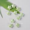 10pcs Handmade Craft Five-petaled Flower Bead Ceramic Fresh Color Ceramic Spacer Loose Beads DIY Accessories 3D