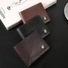 Men's Fashion Slim Bifold Leather Wallet - Short Style with Multi-Card Slots