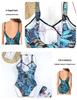 Leaf Print Plus Size Women's One-Piece Swimsuit - Elegant and Stylish