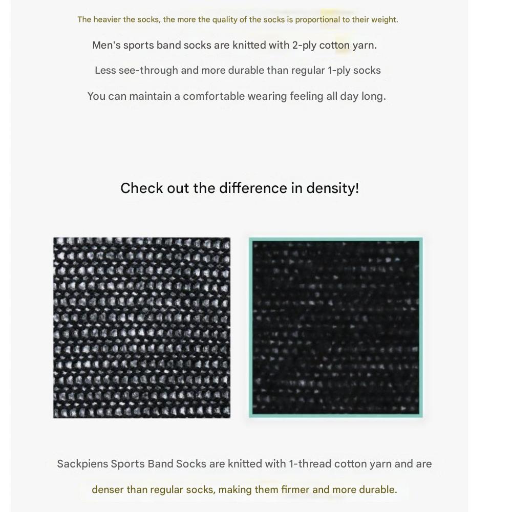 Sockpiens Men's Premium Short-Sleeve Sports Band Socks[7~9.5(US)6.5~9(UK)40~42.5(EU)] 8-Pair Set