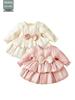 Spring & Autumn Newborn Tutu Bodysuit: Baby Girl Full Moon 100-Day Celebration Dress with Diaper Cover.
