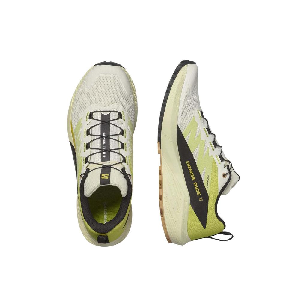 Salomon Sense Ride 5 Breathable Support Low-Top Trail Marathon Running Shoes Men sneaker Yellow Black 474584