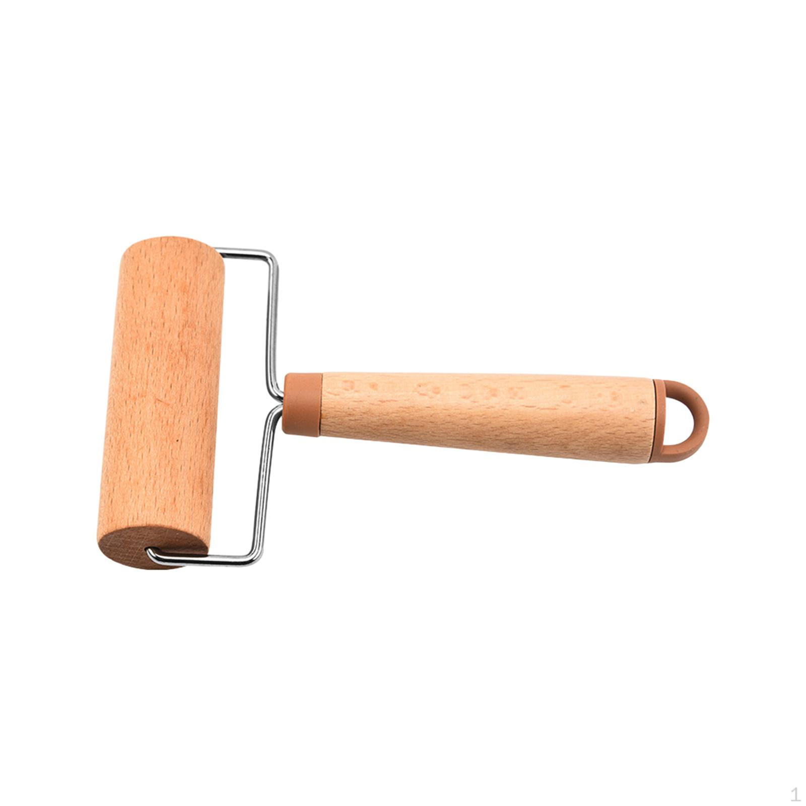

Pizza Roller T Shape Pastry Roller, Nonstick, Clay Roller,Wooden Rolling Pin for Pie Baking