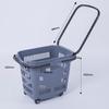 Large 50L Plastic Shopping Trolley Basket with Wheels