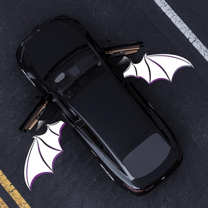 2Pcs Wireless LED Car Door Ghost Shadow Welcome Lights Projector Courtesy Lamp Accessories For Universal Vehicle Models