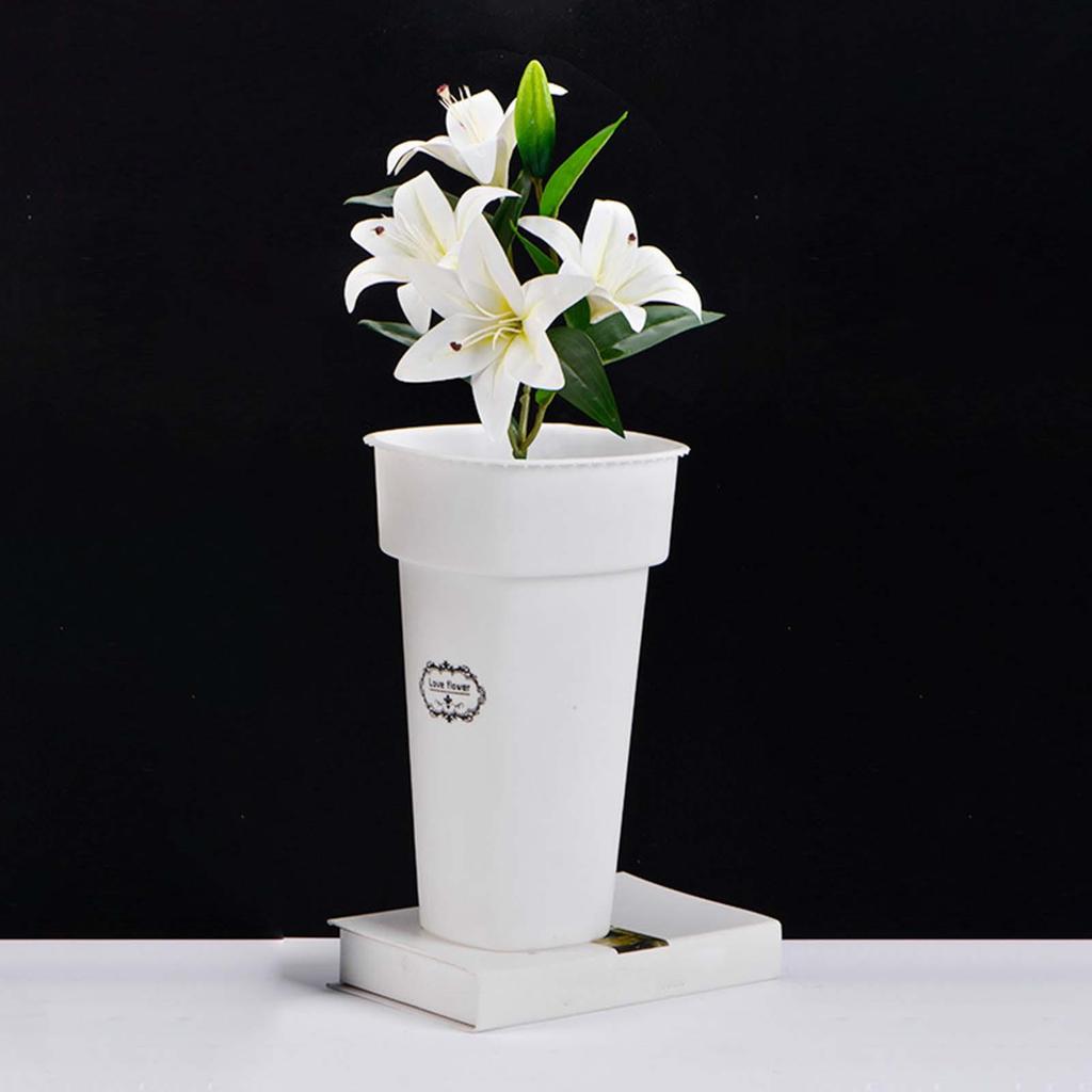 Floral Bucket Decor Flowerpot Table Centerpiece Storage Basket Floor Flower Vase