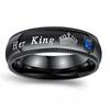 European Fashion His Queen & Her King Crown Titanium Steel Couple Rings