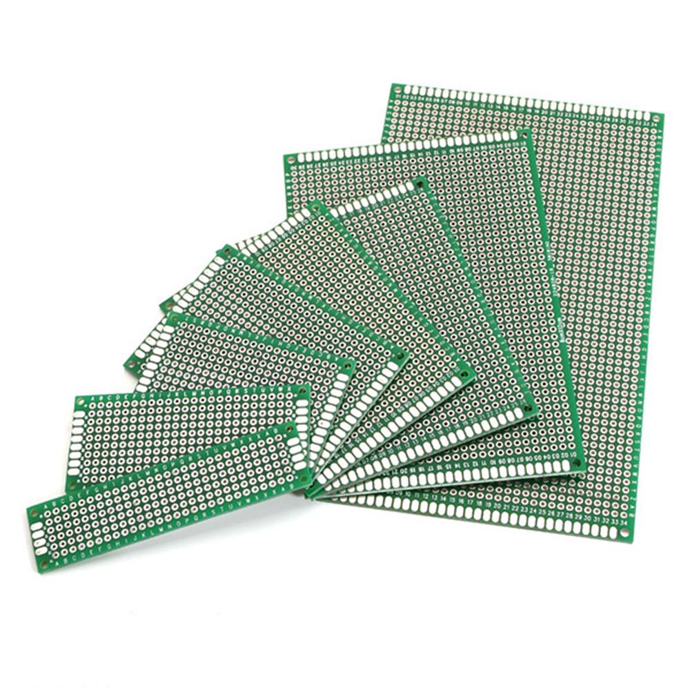 Double-Side Prototype FR-4 PCB Stripboard Universal Printed Circuit Board 8 Size