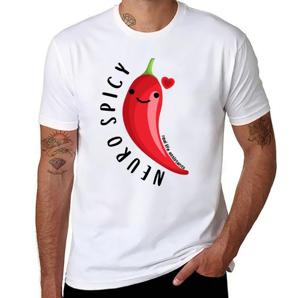 Neuro Spicy - Black Writing T-Shirt t shirt for man funny t shirts dark humor T-Shirt