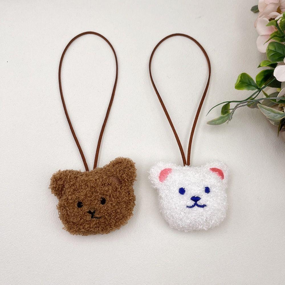 Plush Bear Pendant Funny Cartoon with Name Sticker Bear Keychain Hanging Ornament Stuffed Dolls Bag Pendant Bag Decoration