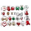 Festliches Acrylperlen-Set: Weihnachtsbaum, Schleife & Schneemann - DIY Cartoon-Accessoires