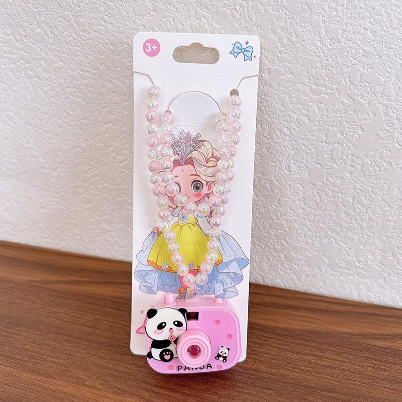 Projection Camera Necklace, Children's and Students' Beaded Necklace, Cute and Fun Little Gift for Babies, Neck Chain