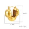 European and American Fashion Temperament 18k Gold Stainless Steel Three Hemisphere Earrings Simple Titanium Steel Earrings Earrings
