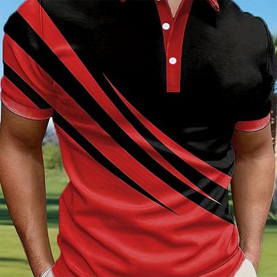 Men's Outdoor Business Casual Quick Drying Latest Summer 3D Digital Printed Polo Shirt
