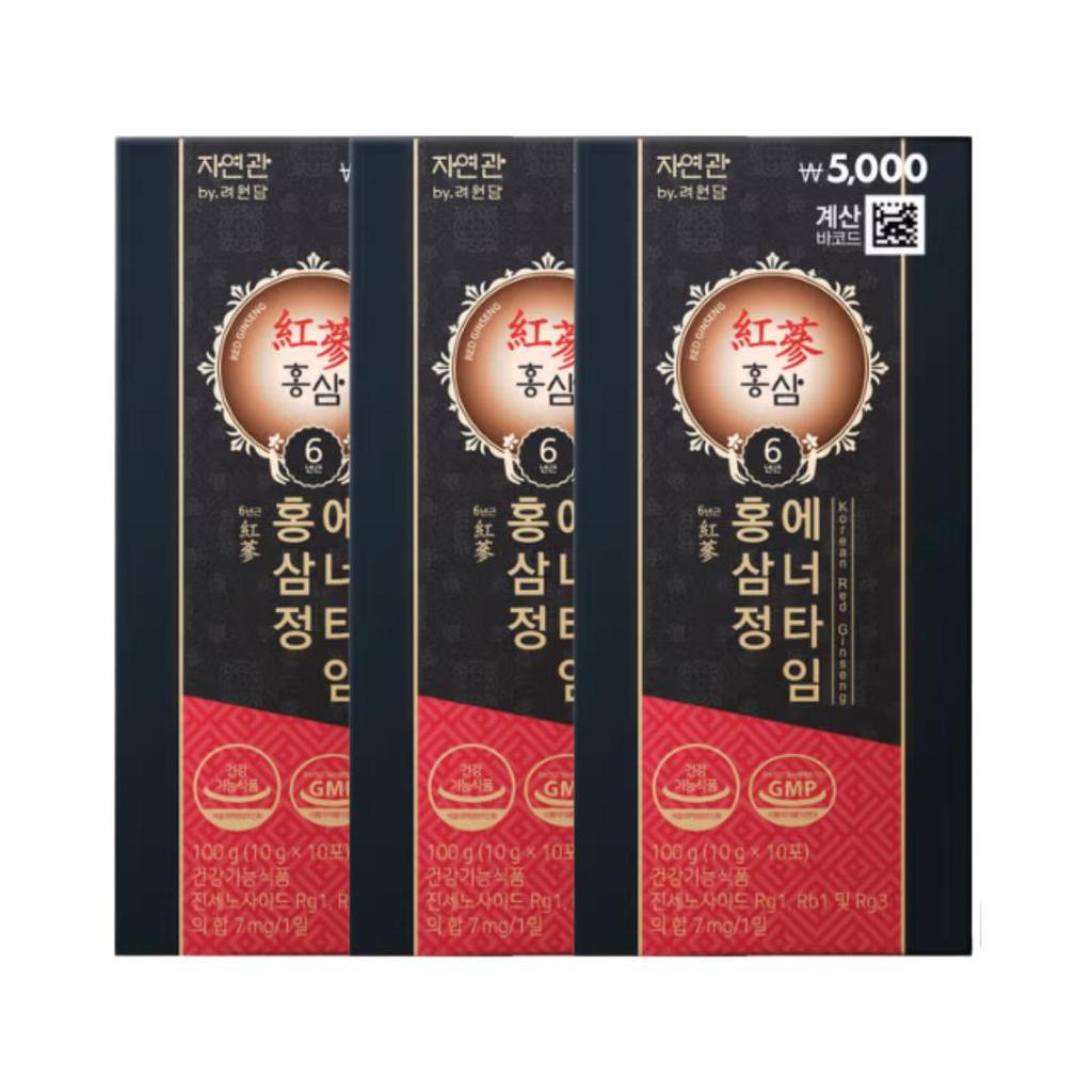 Jayeongwan 6-jähriger koreanischer roter Ginseng EnerTime Sticks (10 g x 10 Sticks) (3 Optionen)