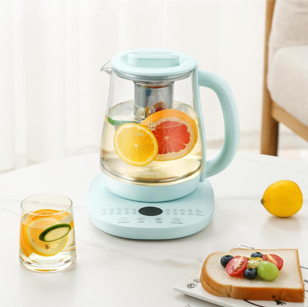 1.8L Health preserving pot Household glass health preserving pot Multi function Kettle decocting tea cooker electric kettle 220V