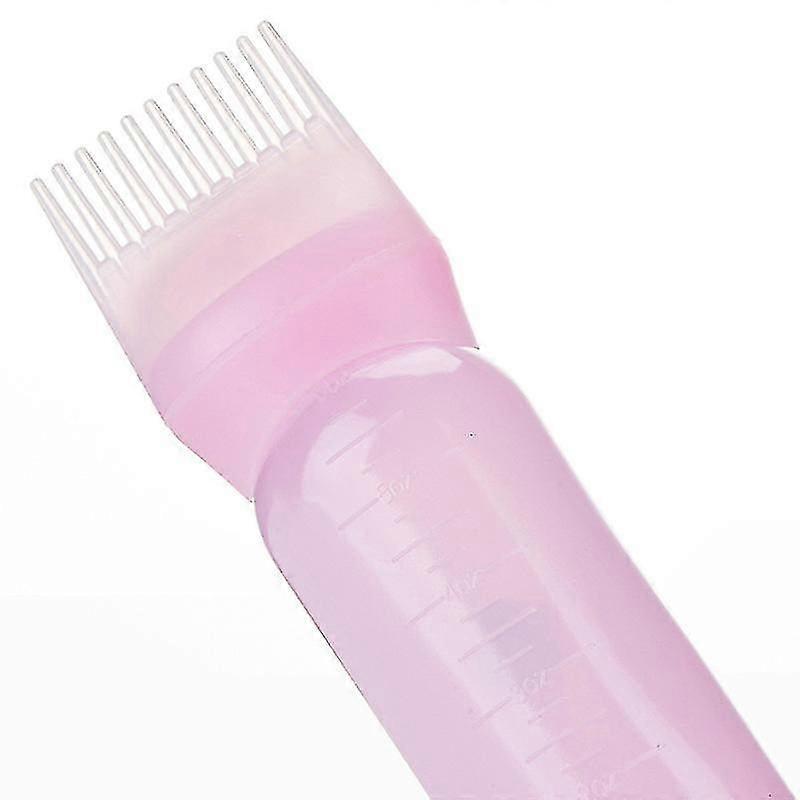 4pcs Hair Dye Comb Applicator Bottles with Graduated Scale for Mess-Free Color Application - Travel-Friendly Set