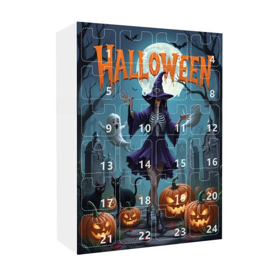 Horror Halloween Advent Calendar Versatile Festive Party 24 Days of Spooky Countdown Pendant Holiday Gifts for Boys Girls