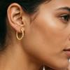Nidin Trendy S/M/L Size Twisted Small Hoop Earrings For Women Minimalist Lightweight Comfortable Daily Wear Fashion Ear Jewelry