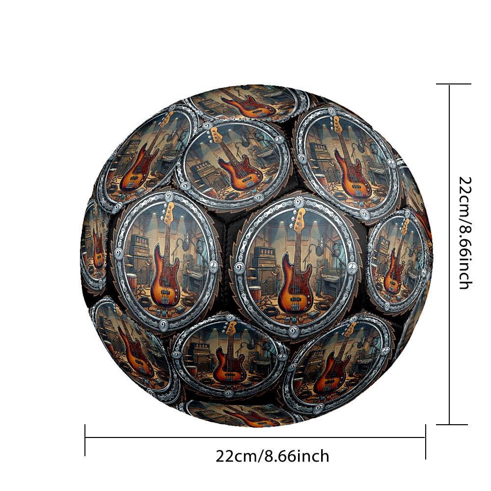 Music Studio Sessions Round Football Size 5 Adult Ball Suitable for Training Matches and Outdoor Team.