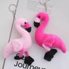 Søt Flamingo Fugl Utstoppet Myk Plysjdukke Leke Nøkkelring Ryggsekk Anheng Ornamenter Gave