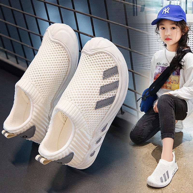Boys shoes 2025 spring and summer new mesh breathable mesh shoes kindergarten indoor shoes middle and older children's running shoes ultra-light