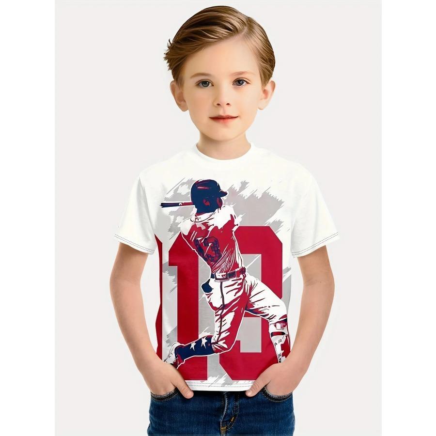 Baseball T-Shirt for Boy Short Sleeve Children's Clothing Boys Summer Casual T-Shirt O-Neck Girl Clothes Fashion Child T-Shirt