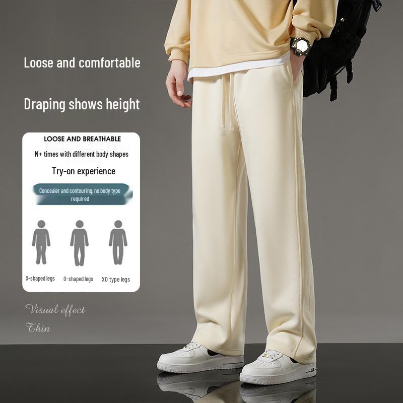 

Унисекс Свободные Прямые Брюки в Пол, Модные Широкие Брюки для Осени и Зимы. M