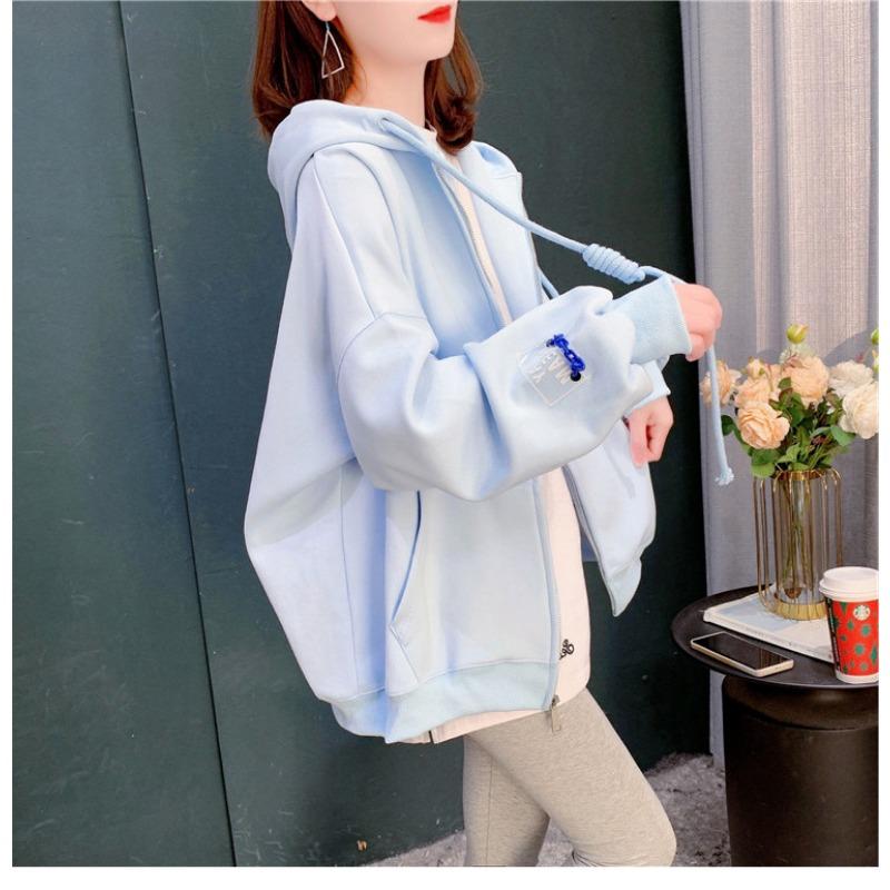 

Женский универсальный весенне-осенний новый корейский свободный тонкий кардиган свитер в ленивом стиле топ для женщин XL синий