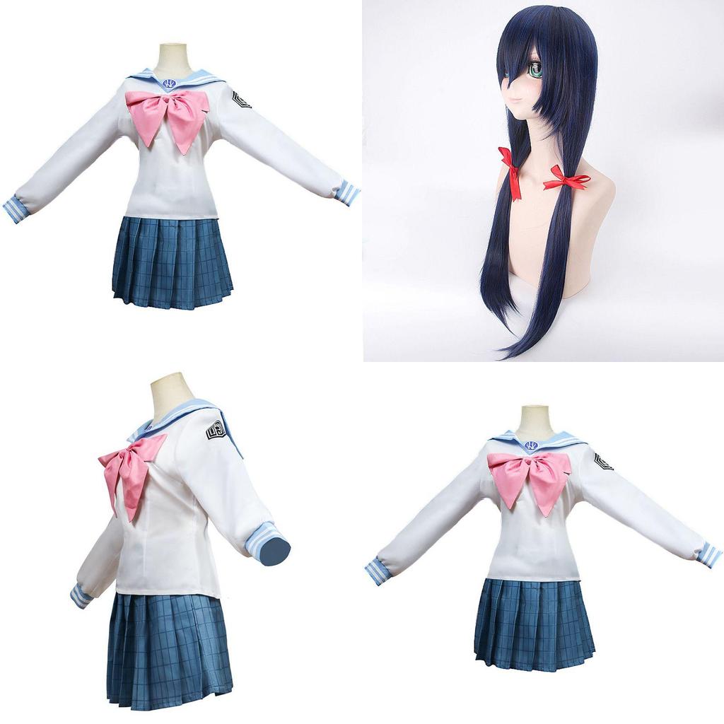 Stylish Sayaka Maizono Danganronpa Anime Uniform Costume Cosplay Suit With Wig