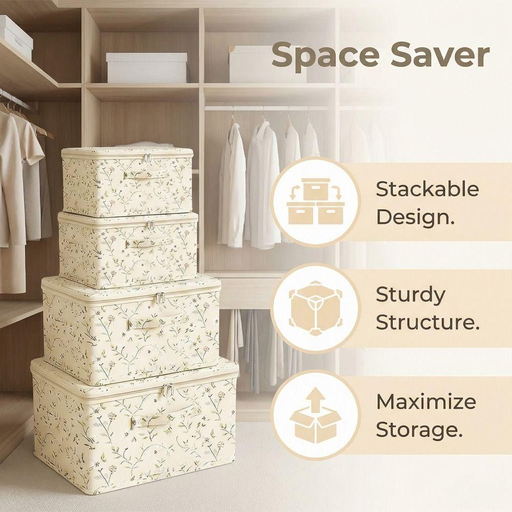 Space Saving Wardrobe Storage Bins Washable Toy Storage Box Sundries Storage Container Bedroom