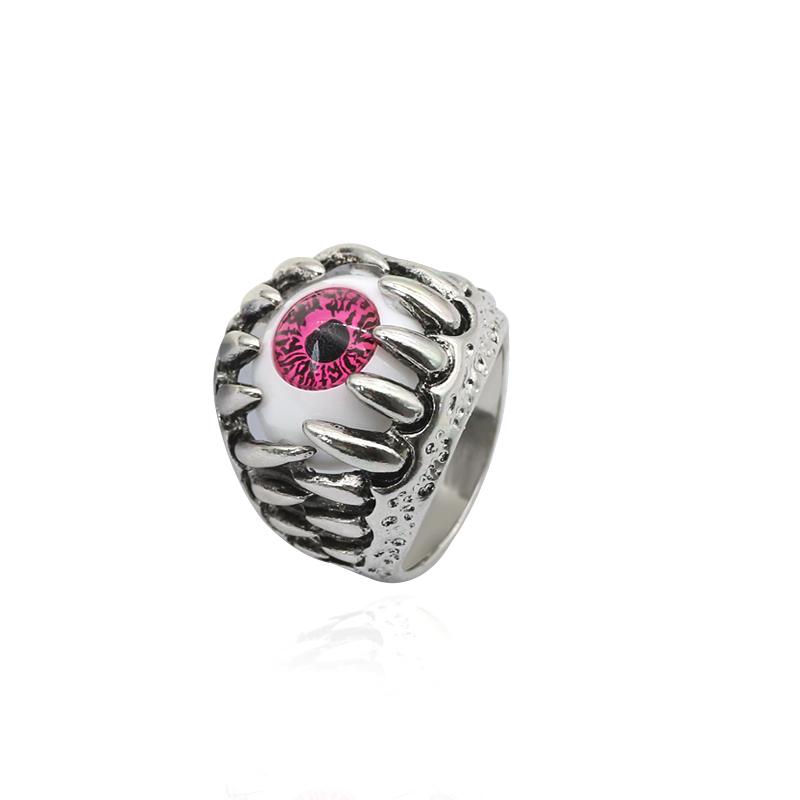 Винтажное Панк Кольцо Сглаз Модное Глазное Яблоко Дьявола Вечеринка Кольца Из Нержавеющей Стали Мужские Украшения Аниме Хип-Хоп Подарок для Мужчины Печатка 8