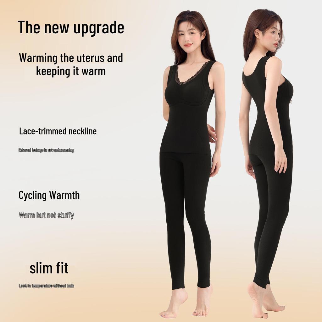 Women's Double-Sided Brushed Seamless Vest: Mulberry Silk & Merino Wool, Autumn/Winter Style with Plus Velvet Base Layer