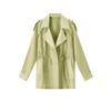 Tencel skin-friendly and breathable, thin and transparent sunscreen, light air-conditioning shirt, drawstring waist long-sleeved trench coat 23232